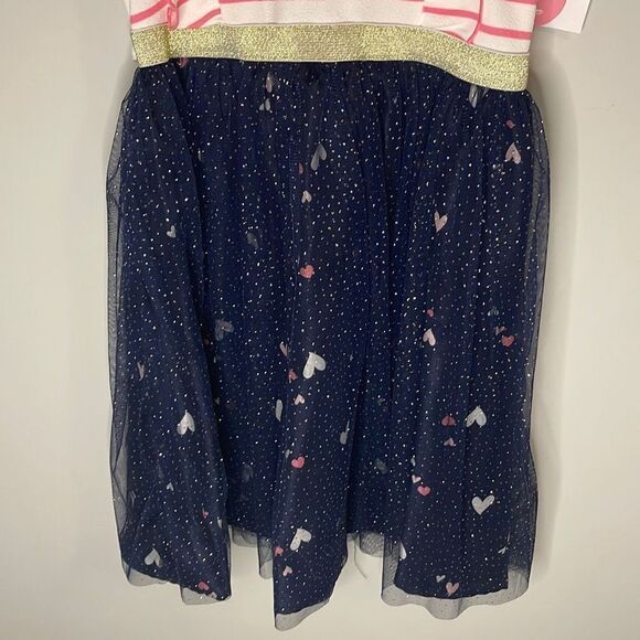 Youngland Girl's Pink Ruffled Detail Unicorn Heart Print Dress Size 12 NWT - Picture 3 of 9